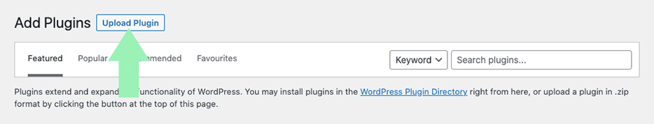 Upload a WordPress plugin